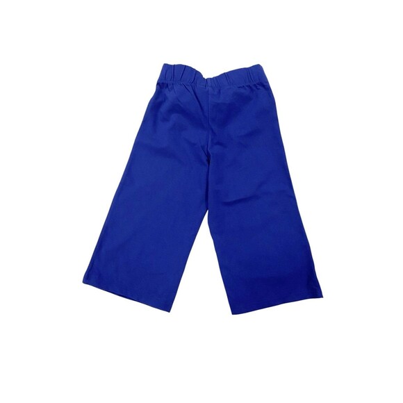 Janie & Jack Girls Solid Navy & Striped Blue & White Wide-Leg Pants 3T Trendy - Picture 7 of 11